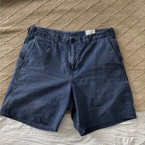 Billy Reid Navy Flat Front Shorts Size 33